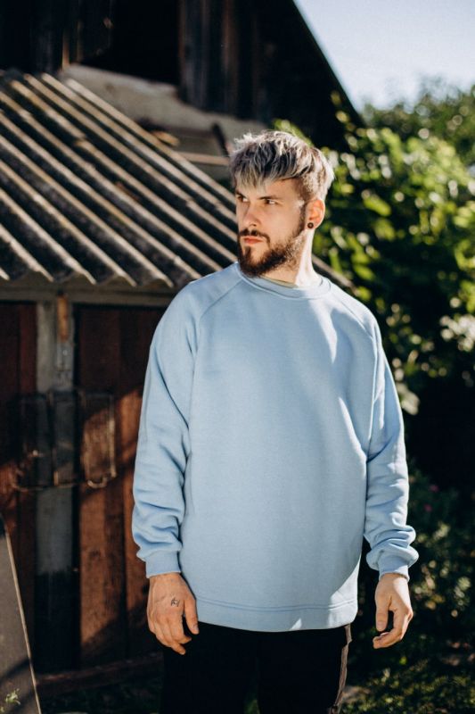 Світшот South basic fleece blue oversize