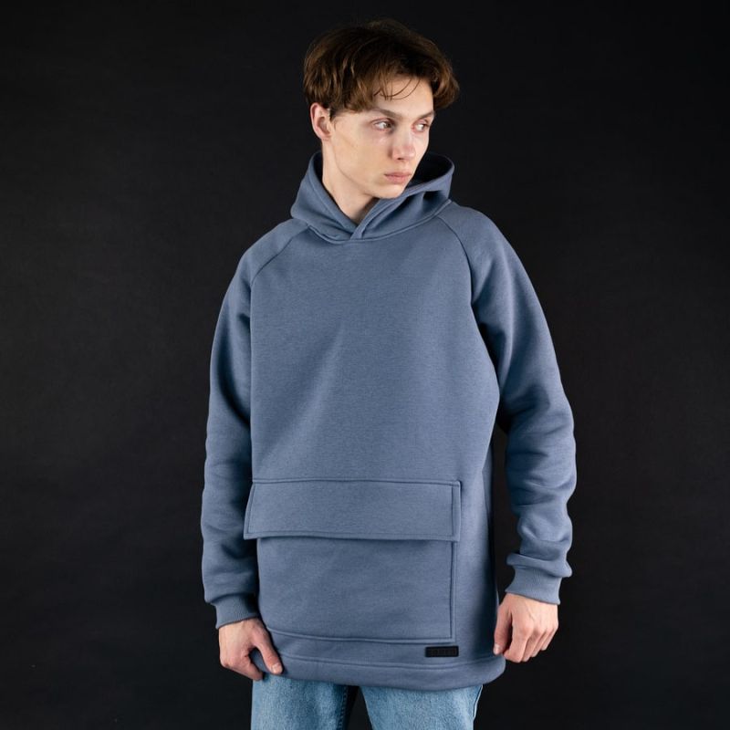 Худі South basic fleece gray  oversize