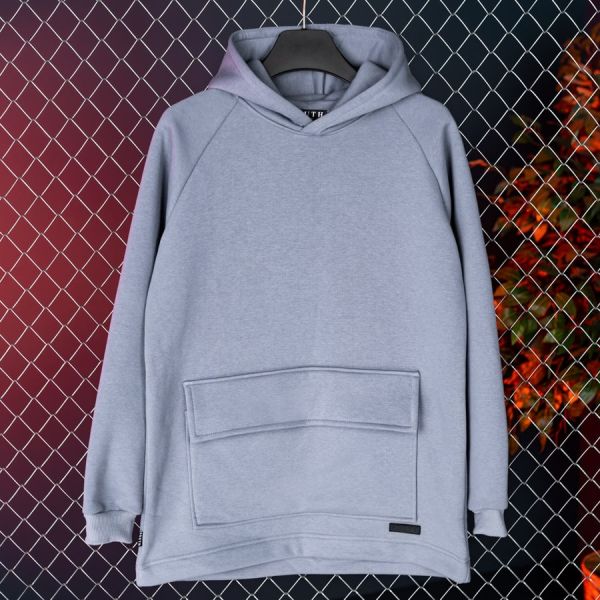 Худі South basic fleece gray  oversize