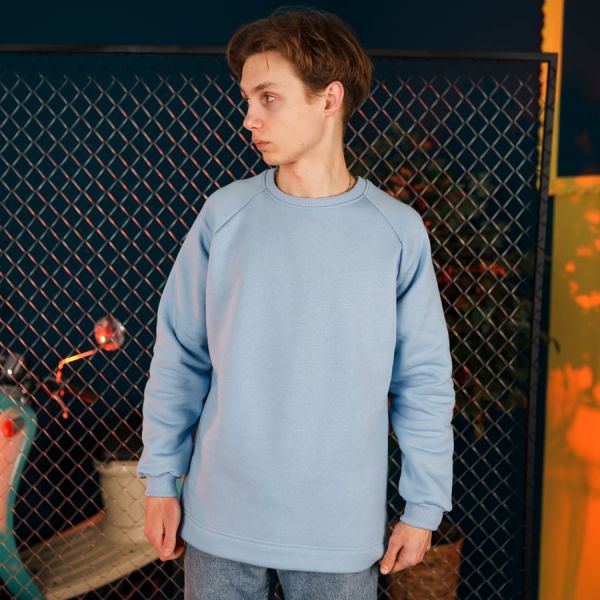 Світшот South basic fleece blue oversize